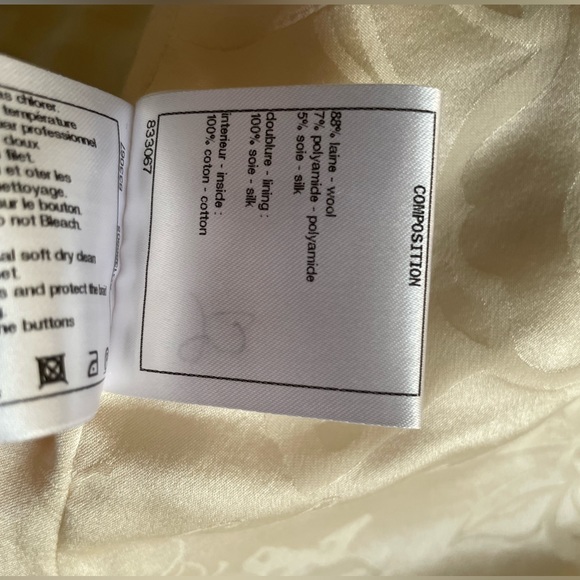 CHANEL 18B WOOL TWEED JACKET 36FR ECRU/ WHITE - Picture 14 of 16